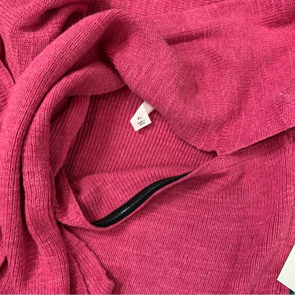 Anthropologie Daily Practice Convertible Sweater Top XL Pink Knit Wrap Halter - Picture 16 of 16